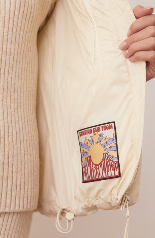 Marine Layer Archive Sierra Puffer Vest In Antique White