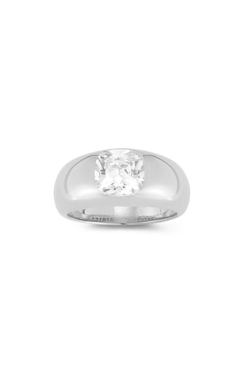 Chloe & Madison Chloe And Madison Cubic Zirconia Dome Ring In Silver