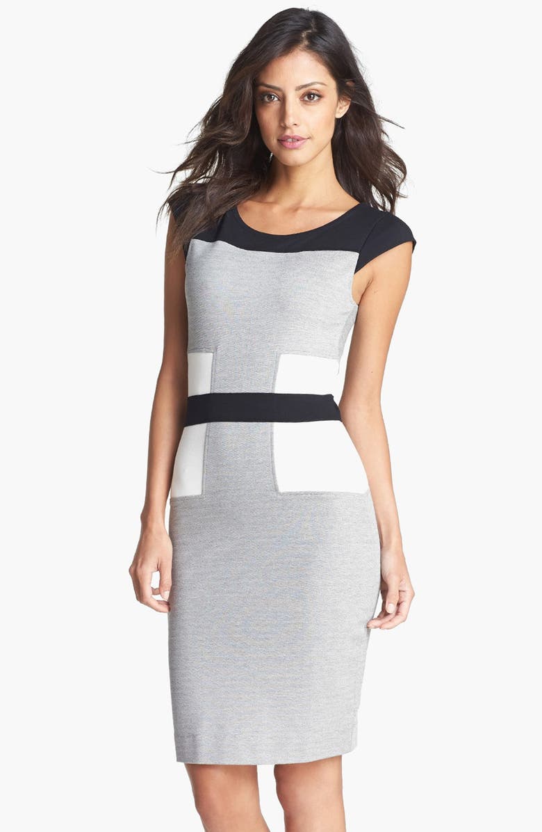 French Connection Colorblock Ponte Knit Sheath Dress | Nordstrom