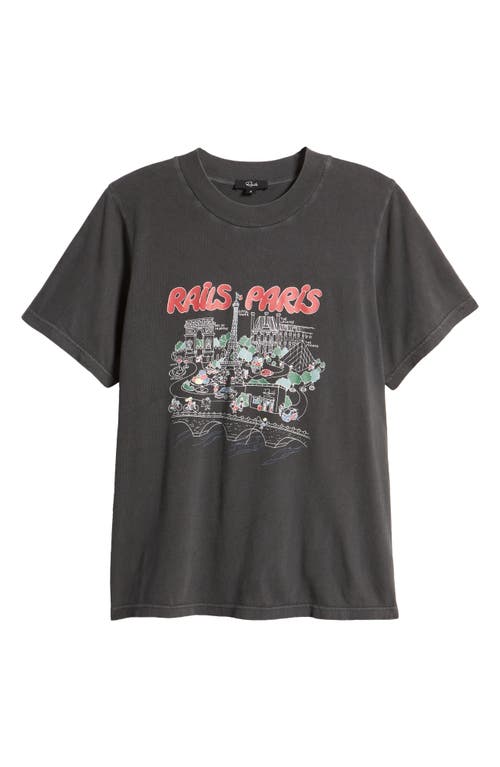 Shop Rails Paris Oversize Cotton Graphic T-shirt In  Paris Map