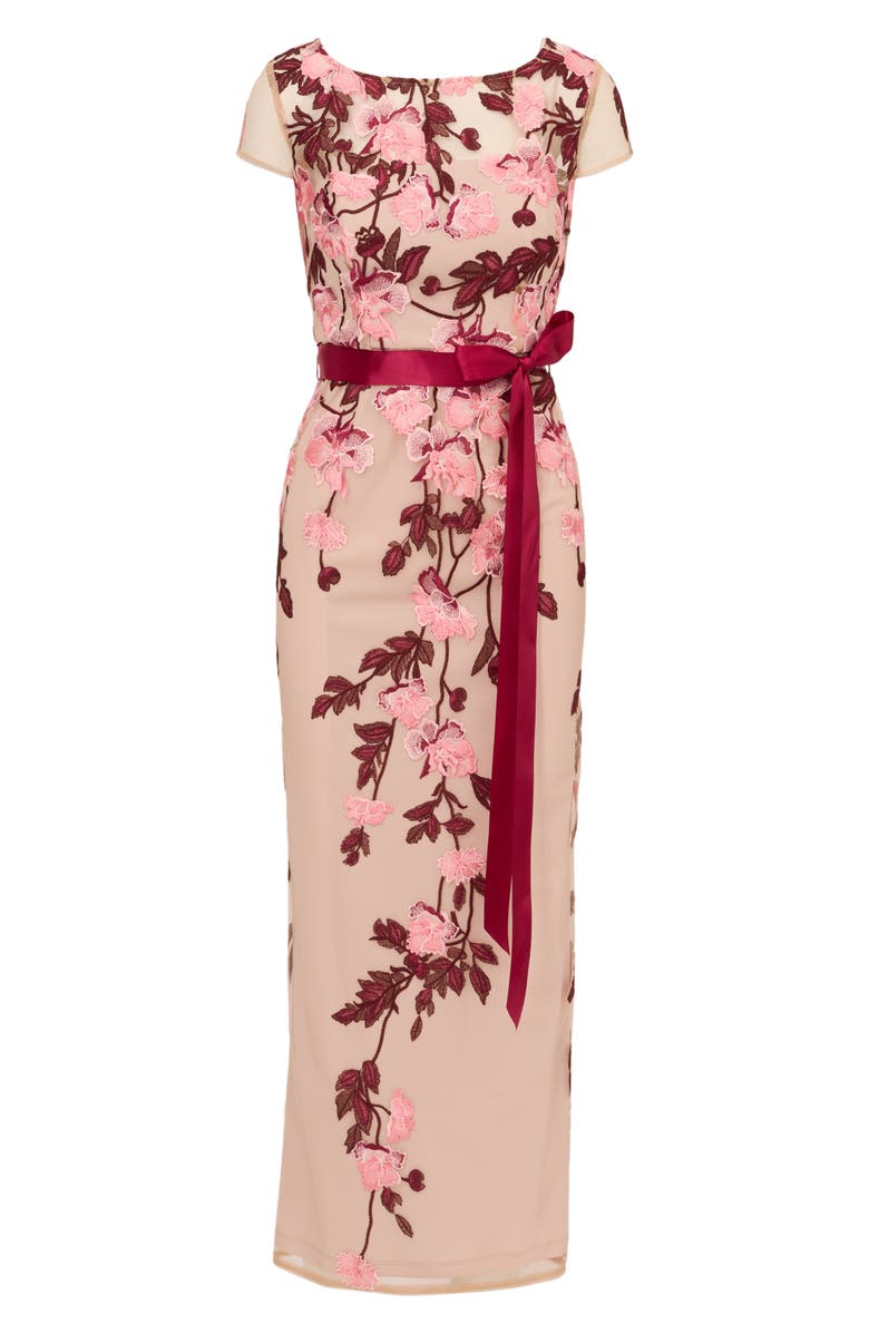 Adrianna Papell Floral Cascading Column Gown | Nordstrom