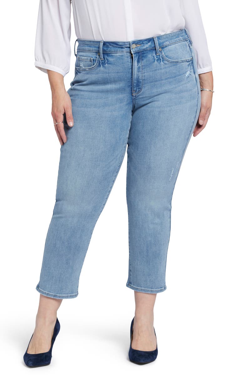 NYDJ Marilyn Ankle Straight Leg Jeans, Main, color, Lakefront