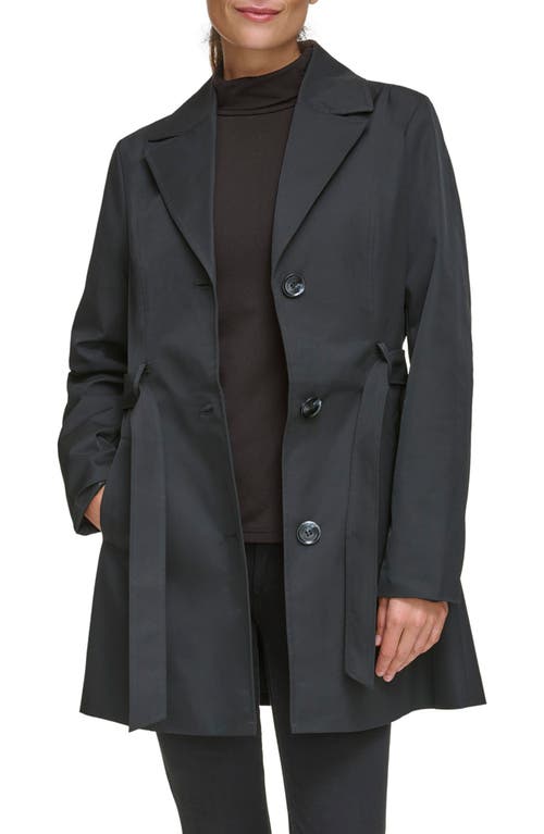 Kenneth Cole Lightweight Soft Shell Trench Coat In Black