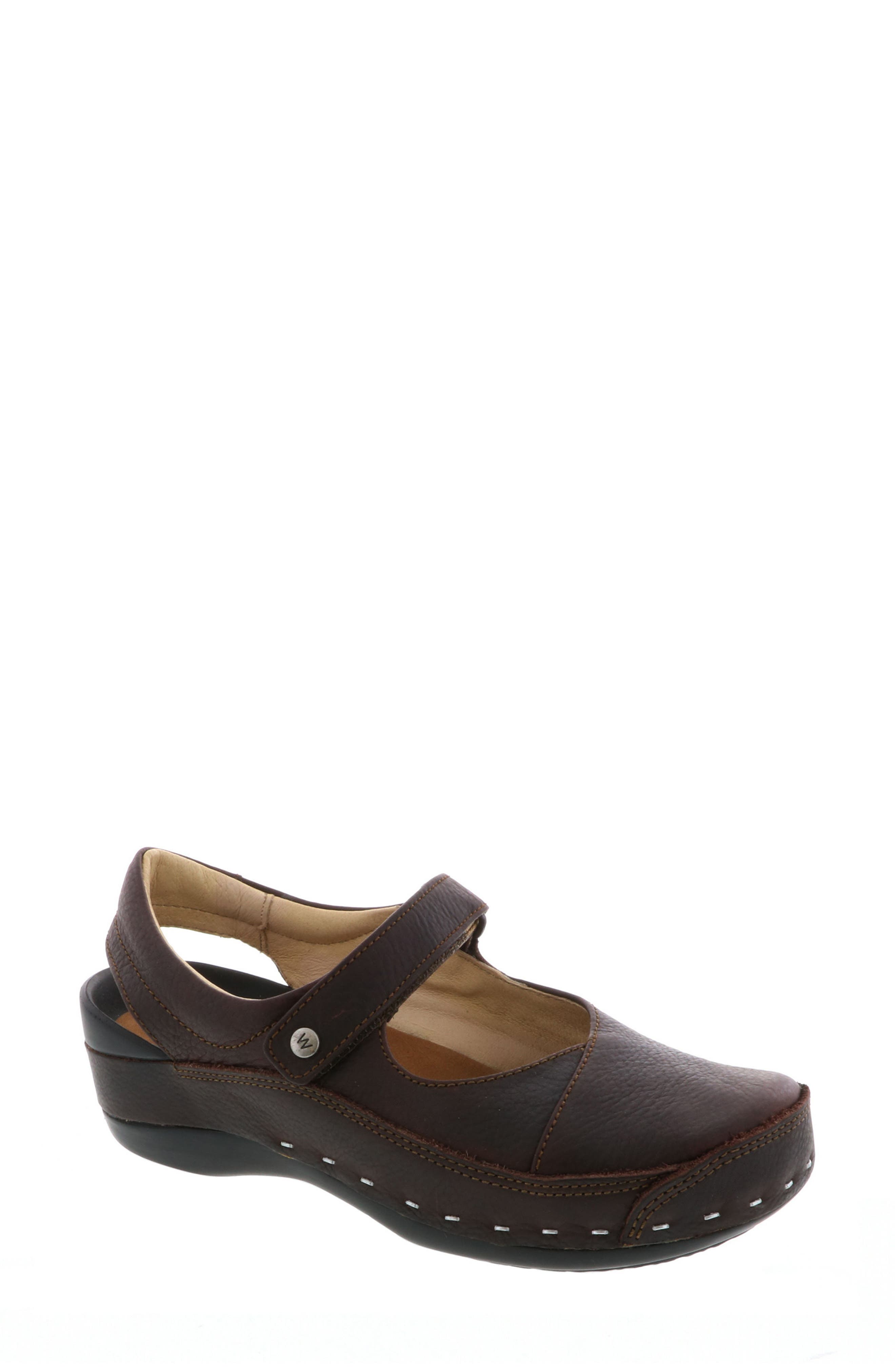 Wolky Ankle Strap Clog, Brown