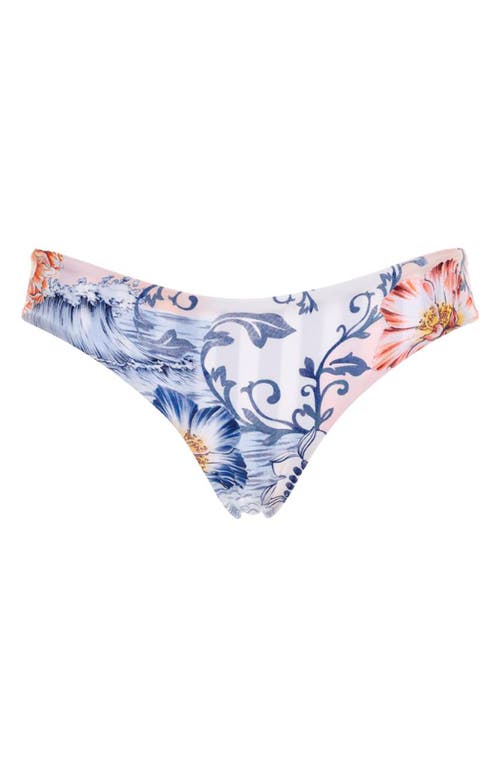 Agua Bendita Audrey Kai Reversible Bikini Bottoms White Multicolor at Nordstrom,