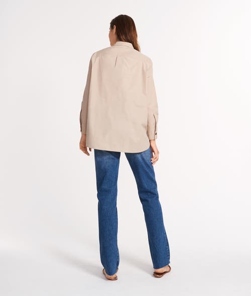 Ansea The Poplin Button Down Shirt In Khaki