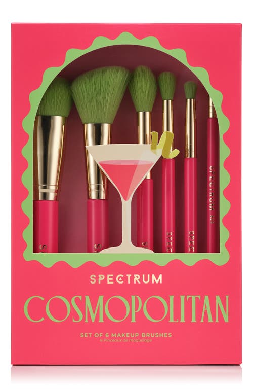 SPECTRUM SPECTRUM COCKTAILS COLLECTION COSMOPOLITAN 6-PIECE MAKEUP BRUSH SET