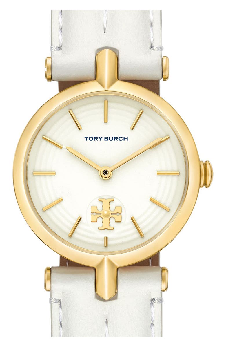 Tory Burch The Kira Leather Strap Watch, 30mm | Nordstrom