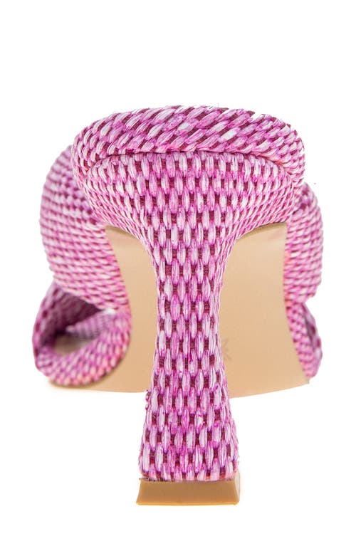 Bcbgeneration Rooba Slide Sandal In Viva Pink Raffia