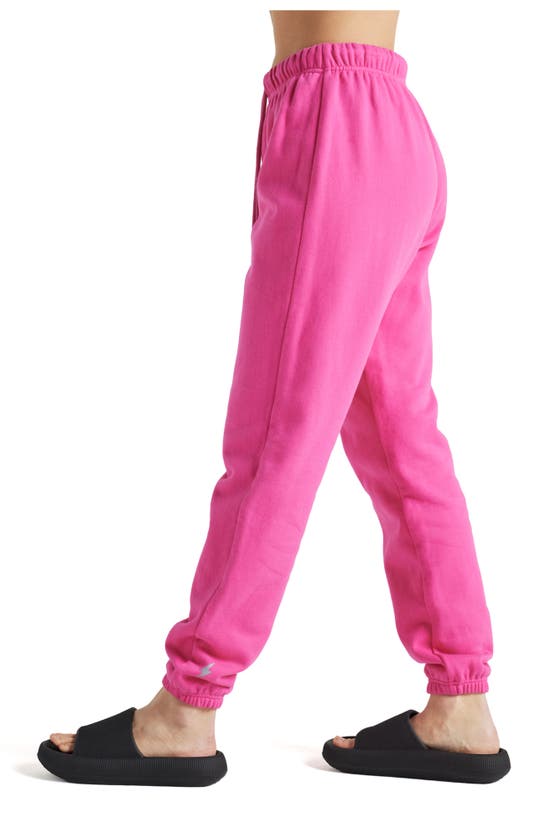 Shop Electric Yoga French Terry Joggers In Pink Yarrow