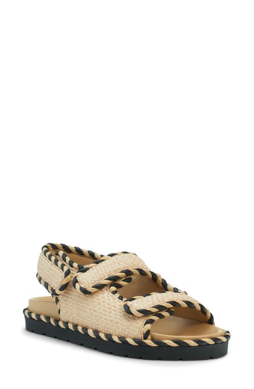 Shop Bottega Veneta Jack Slingback Sandal In Natural/black