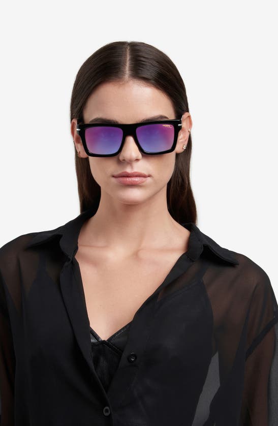 Shop Carrera Eyewear Festival 54mm Gradient Rectangular Sunglasses In Black/ Blue Sf Red