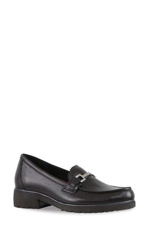 Munro Colleen Bit Loafer in Black Leather 