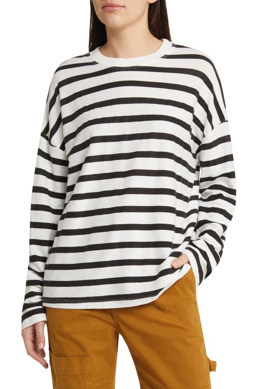 Long Sleeve T-Shirt in Black Stripe