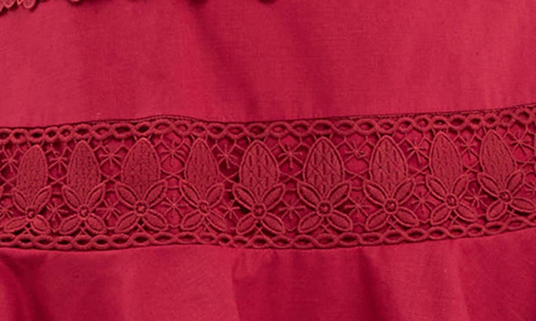 Endless Rose Women's Multi Lace Linen Mini Dress In Berry