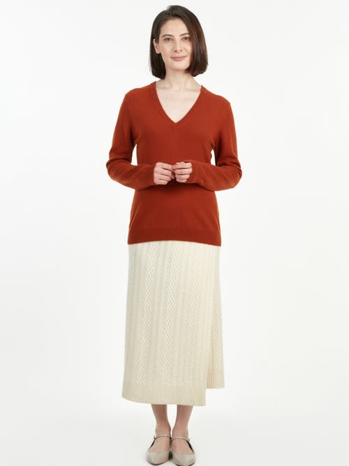 Shop Gobi Cashmere V-neck Sweater In Sugar Almond