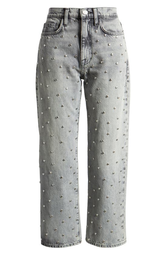 Frame Le Jane Crop Studded High Rise Jeans In Subculture