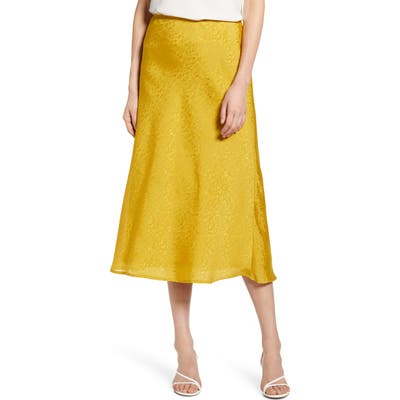 Chelsea28 Jacquard Midi Skirt, Yellow