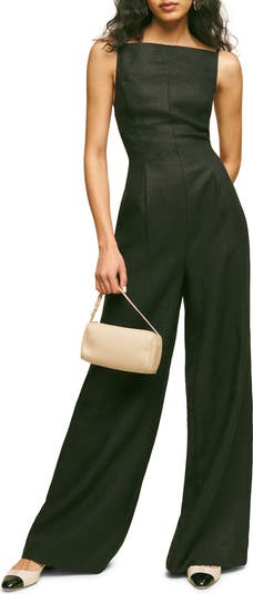 Reformation Ciara Linen Wide Leg Jumpsuit 