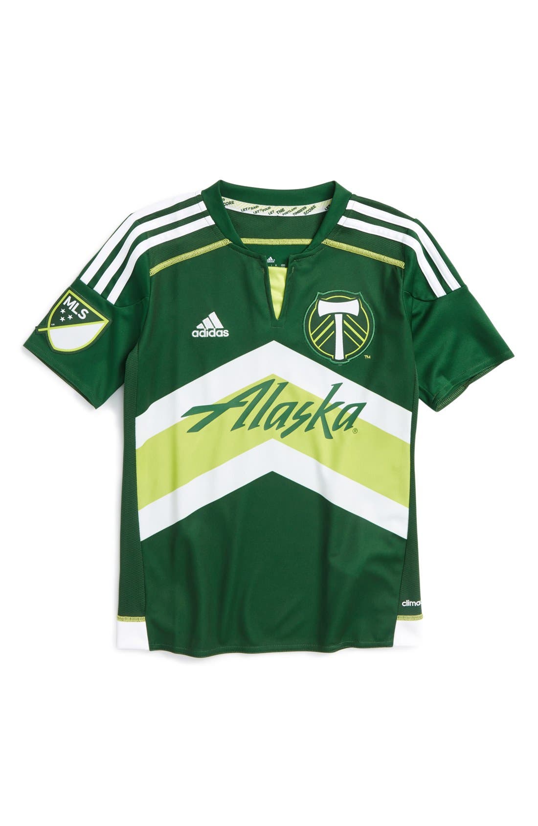adidas 'Portland Timbers' CLIMALITE® Primary Soccer Jersey (Big Boys