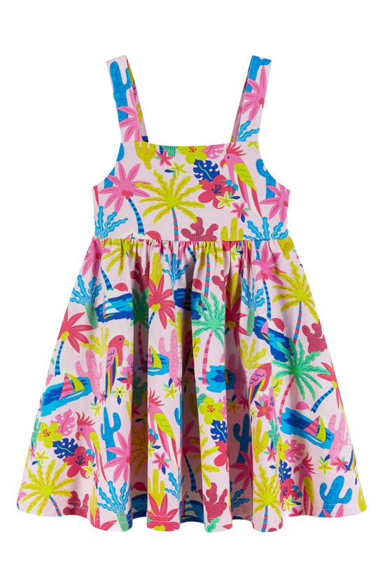 Andy & Evan Kids' Floral Back Cutout Dress In Pink Tropic