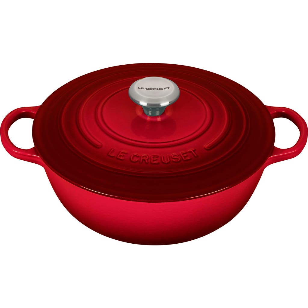 Le Creuset Signature 7.5-quart Enameled Cast Iron Brazier In Cerise