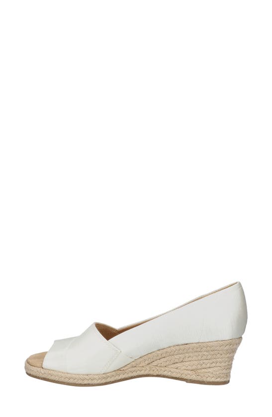 Shop Easy Street Jasper Espadrille Wedge Pump In White Thai Silk