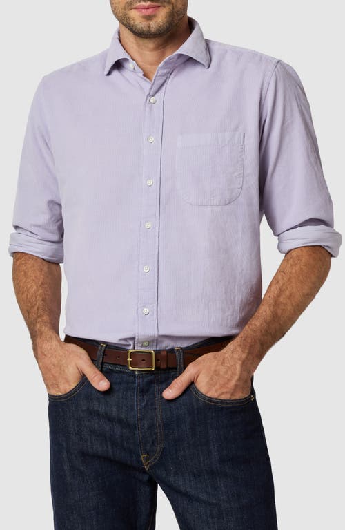 Sid Mashburn Fine Wale Corduroy Button-up Shirt In Lavender Corduroy