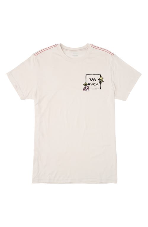 Rvca Va All The Way Graphic T-shirt In Antique White