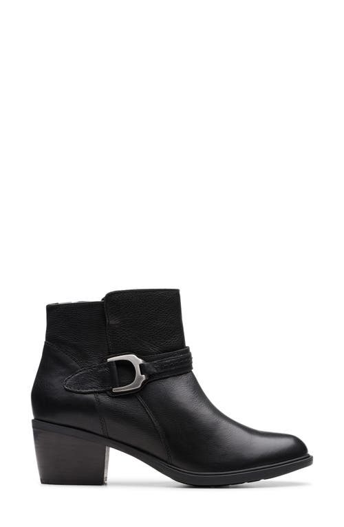 Shop Clarksr Clarks(r) Neva Buckle Bootie In Black Leather