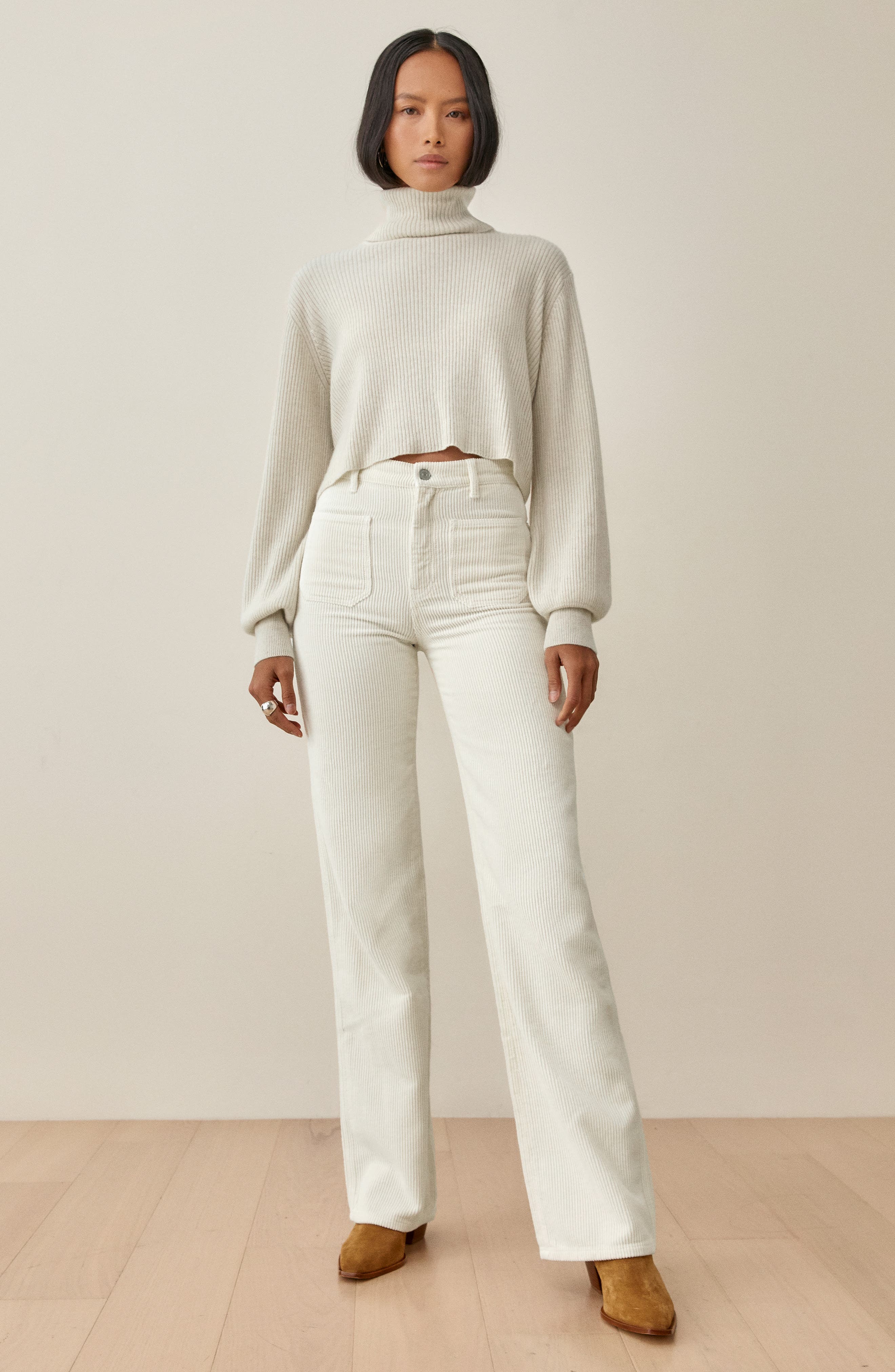 high waisted corduroy pants wide leg