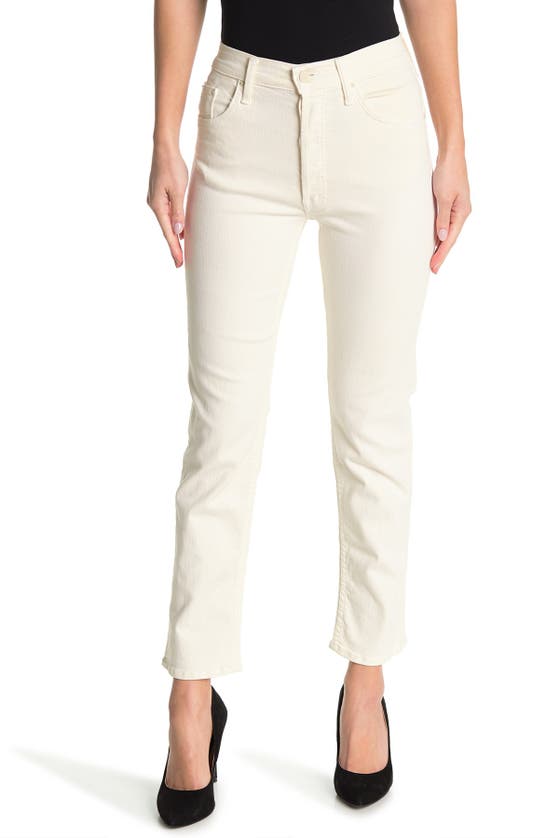 Shop Mother The Tomcat High Waisted Jeans In Cream Puffs