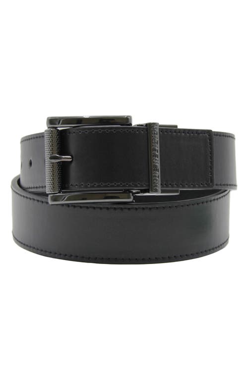 True Religion Brand Jeans Reversible Lumin Air Belt In Black/brown