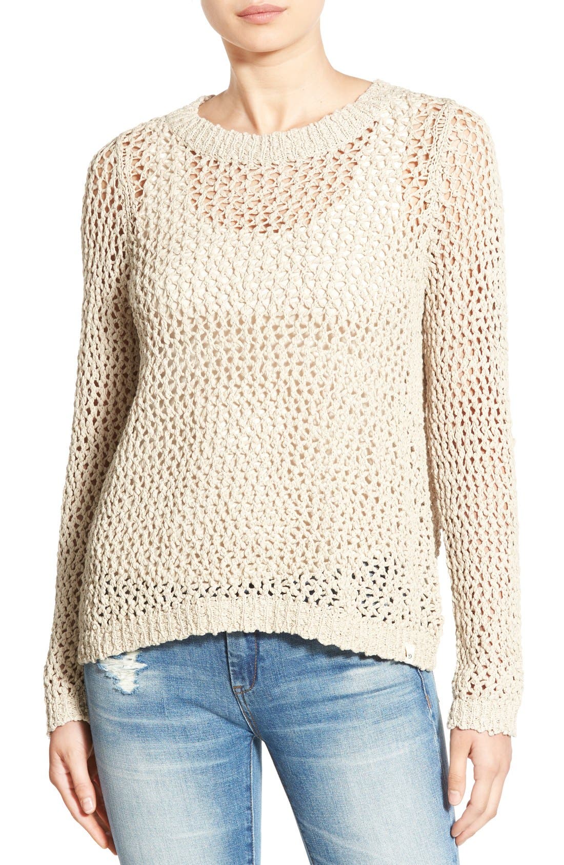 Rip Curl 'Looking Back' Mesh Knit Pullover Nordstrom