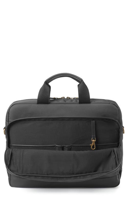 Shop Johnston & Murphy Hudson Waterproof Nylon Briefcase In Black