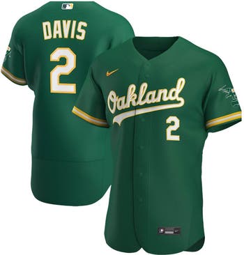 Men's Nike Khris Davis Kelly Green Oakland Athletics Alternate Authentic  Player Jersey