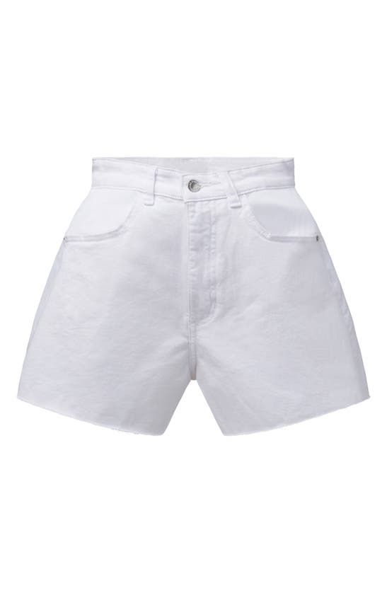 Weworewhat Flare Bell Shorts In Classic White