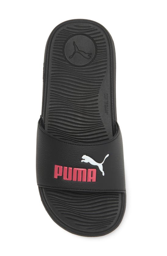 Shop Puma Cool Cat 2.0 Slide Sandal In  Black-coral-white