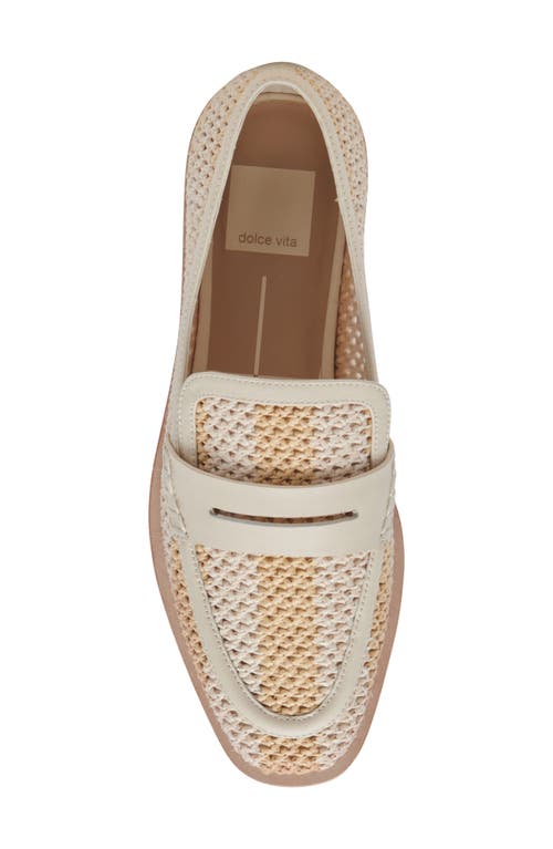 Dolce Vita Halley Woven Loafer In Ivory Multi Raffia