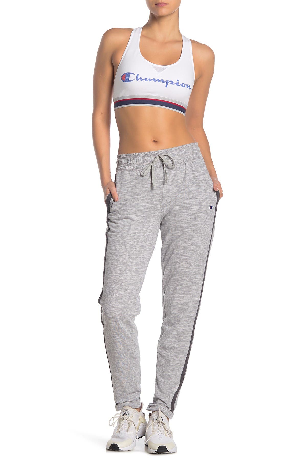 champion women's heathered jersey jogger pant