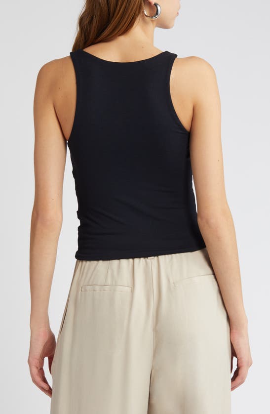 Shop Open Edit Side Ruched Tank In Black