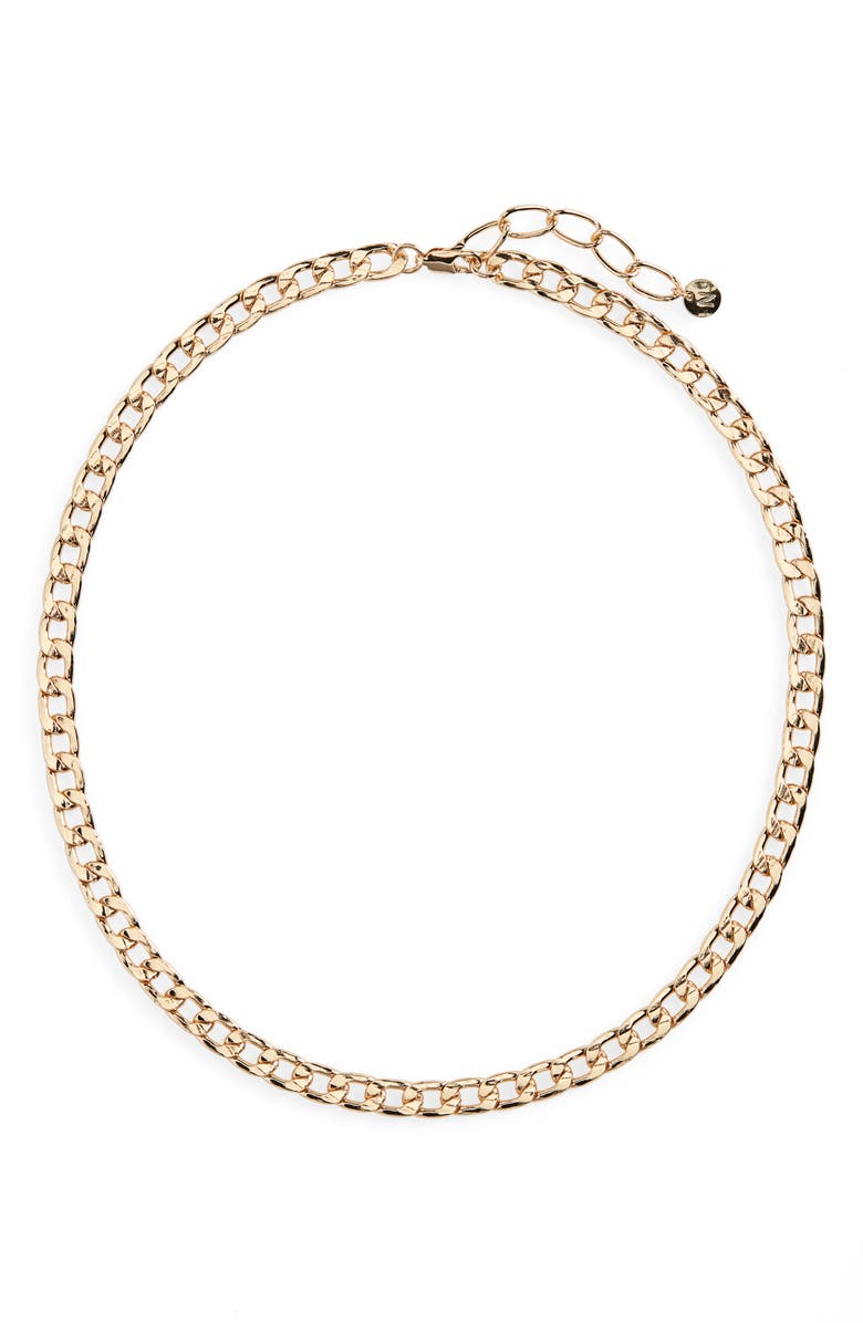 NORDSTROM Classic Curb Chain Necklace, Main, color, GOLD