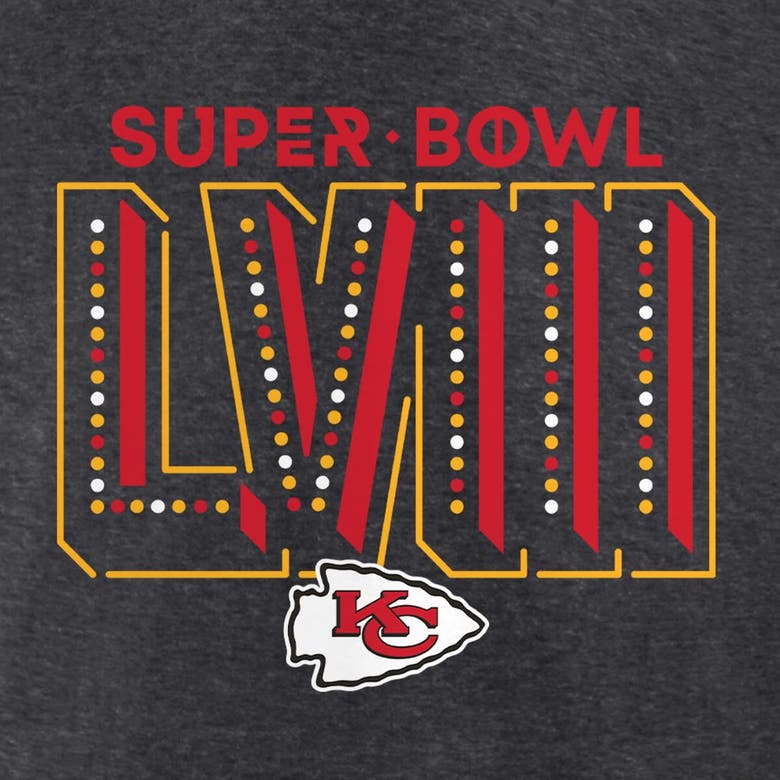 Shop Fanatics Branded  Heather Charcoal Kansas City Chiefs Super Bowl Lviii Big & Tall T-shirt