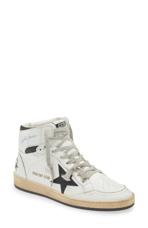 Golden Goose Sky Star Nappa Upper And Spur Nylon Tongue Suede Star In White/black