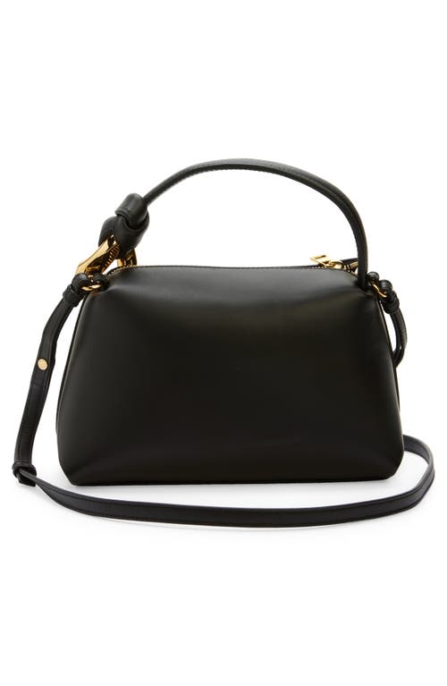 Shop Jw Anderson Small Jwa Corner Leather Crossbody Bag In Black