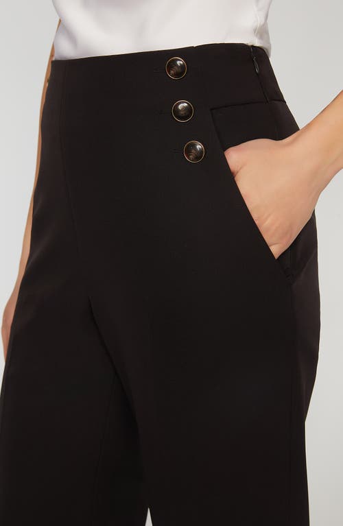 Shop Elie Tahari The Jolie Straight Leg Sailor Pants In Noir