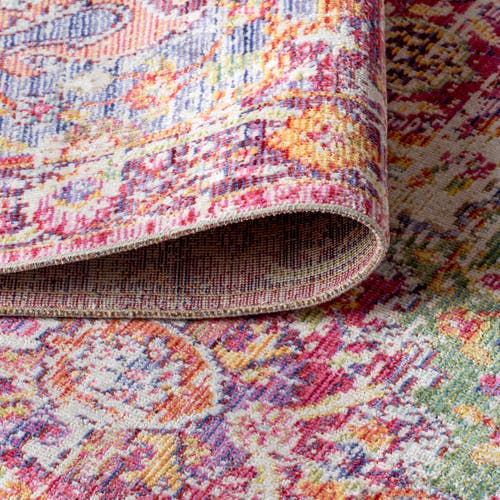 Jonathan Y Flori Bohemian Medallion Deep Fuchsia Area Rug In Deep Fuchsia