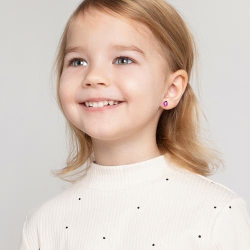 In Season Jewelry Adorable Enamel Ladybug Earrings In Pink