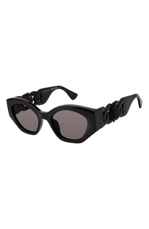 Kurt Geiger London 51mm Round Sunglasses In Black/smoke