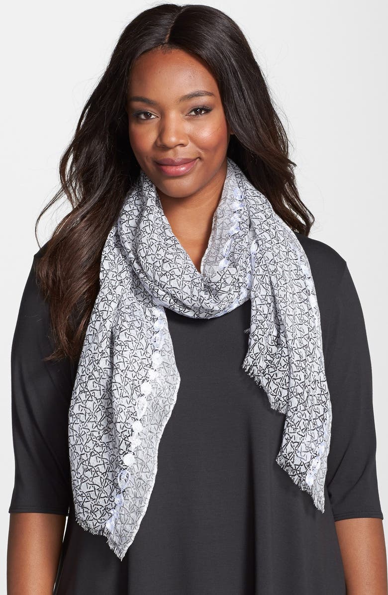 Eileen Fisher Embroidered Print Scarf (Plus Size) | Nordstrom